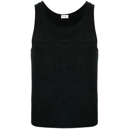 25SS 생로랑 민소매 티셔츠 757294 YBMV2 1000 BLACK