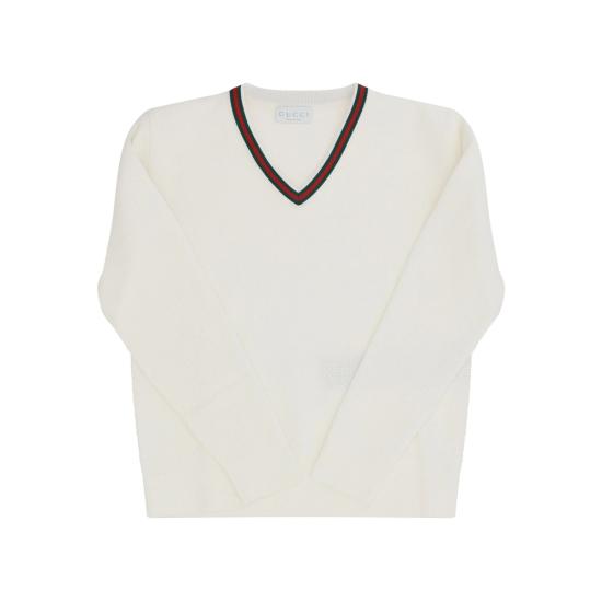 25SS [키즈] 구찌 캐시미어 니트 807873 XKEIS 9060 WHITE