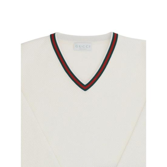 25SS [키즈] 구찌 캐시미어 니트 807873 XKEIS 9060 WHITE - GUCCI