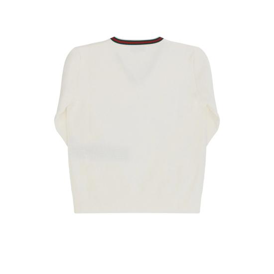 25SS [키즈] 구찌 캐시미어 니트 807873 XKEIS 9060 WHITE - GUCCI