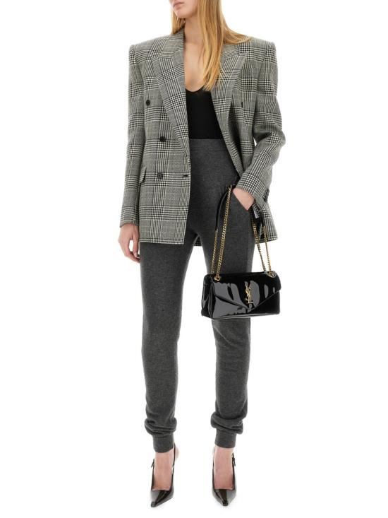 26FW 생로랑 하이 웨이스티드 레깅스 765442 YALL21500 GREY - SAINT LAURENT