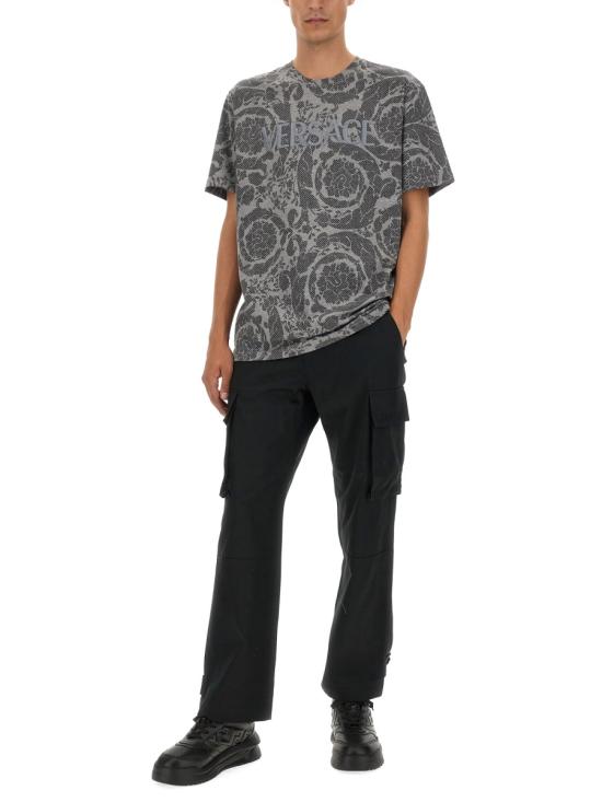  베르사체 반팔 티셔츠 1012548 1A090372ED10 GREY - VERSACE