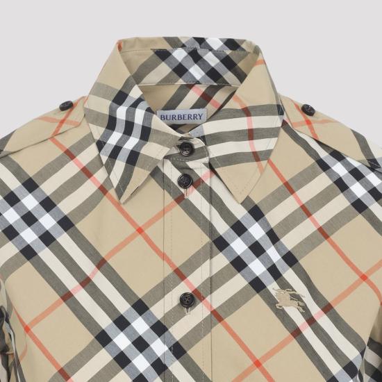 26SS 버버리 체크 코튼 셔츠 드레스 샌드 8111701 9368 Beige - BURBERRY