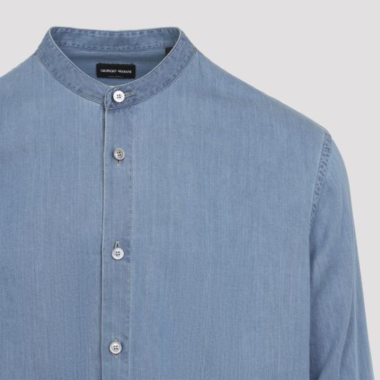 25FW 조르지오 아르마니 긴팔 셔츠 GM002512 AF15417 003 BLUE - GIORGIO ARMANI