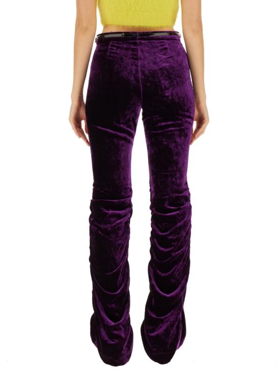 25FW 구찌 벨티드 러치드 팬츠 761072 Z8BMQ5976 PURPLE - GUCCI
