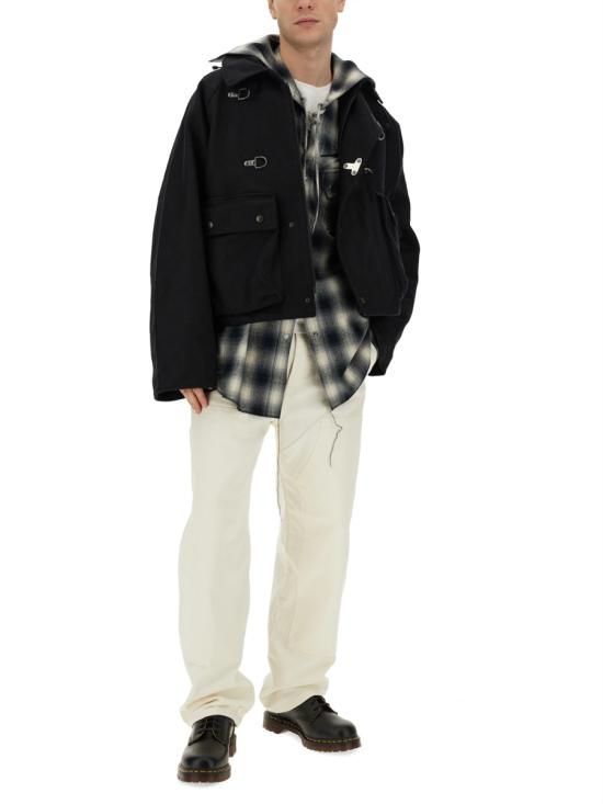  아이에 긴팔 셔츠 NS946 A BLACK WHITE MULTICOLOUR - AIE