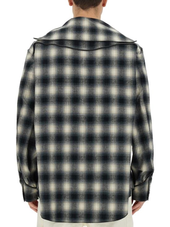  아이에 긴팔 셔츠 NS946 A BLACK WHITE MULTICOLOUR - AIE
