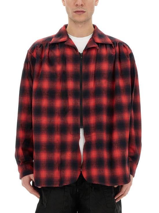  아이에 긴팔 셔츠 NS947 B BLACK RED MULTICOLOUR