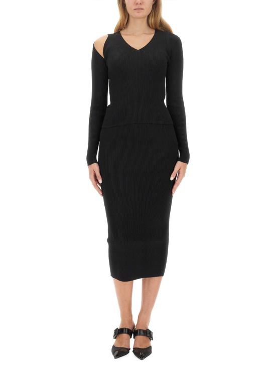  알렉산더 맥퀸 미디 스커트 768608 Q1A651000 BLACK - ALEXANDER MCQUEEN