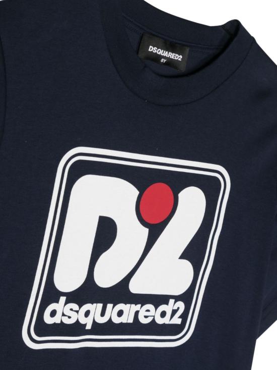  [키즈] 디스퀘어드2 티셔츠 DQ1977K D004GDQ875 BLUE - DSQUARED2