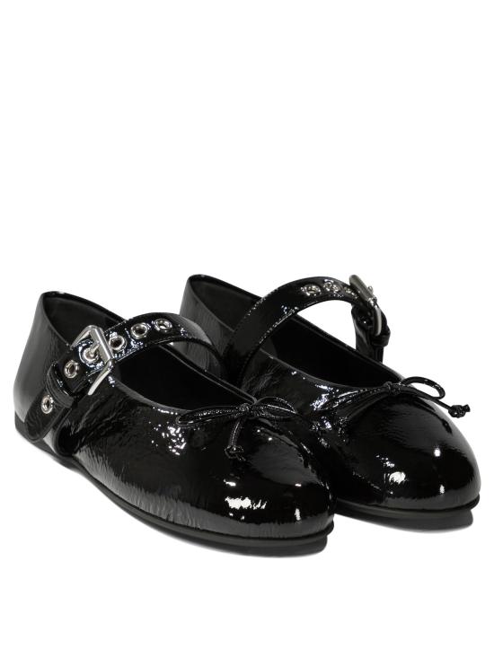 25SS 미우미우 플랫 슈즈 5F210EH27F0002 F 005 Black - MIU MIU