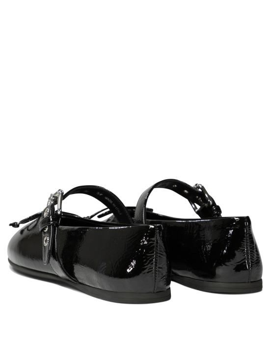 25SS 미우미우 플랫 슈즈 5F210EH27F0002 F 005 Black - MIU MIU