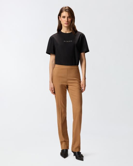 25FW 핑코 반팔 티셔츠 105526A2RM Z99 Nero limousine - PINKO