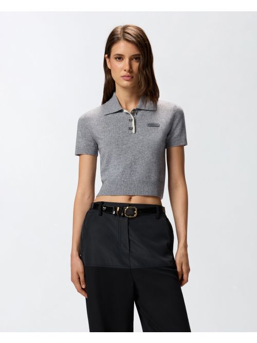 25FW 핑코 폴로 티셔츠 105450A2Q9 II2 Grigio monumento - PINKO