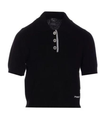 25FW 핑코 폴로 티셔츠 105450A2Q9 Z99 Nero limousine