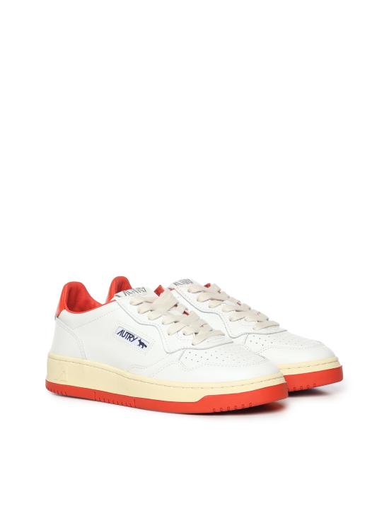 25FW 오트리 MEDALIST 메달리스트 로우탑 스니커즈 AULM MK02 White red - AUTRY
