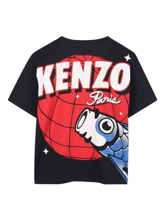 25FW [키즈] 겐조 티셔츠 K61492 845 Blue - KENZO