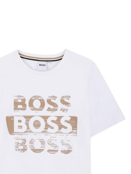 25FW [키즈] 휴고보스 티셔츠 J52366 10P White - HUGO BOSS