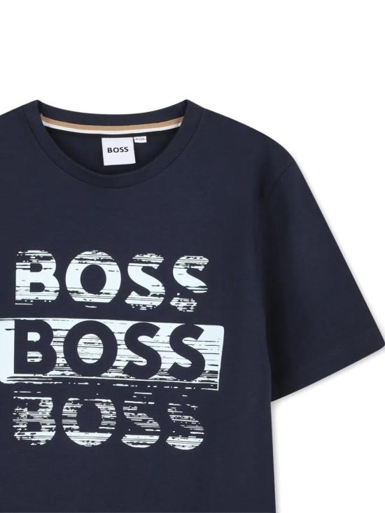 25FW [키즈] 휴고보스 티셔츠 J52366 849 Blue - HUGO BOSS
