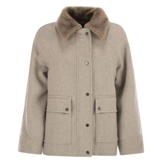 25FW 브루넬로 쿠치넬리 양모 인서트 자켓 MD5037908 BEIGE