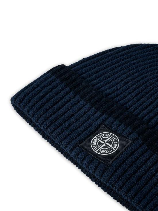 25FW 스톤 아일랜드 비니 K2S15N100003 S00L8V0020 Blue - STONE ISLAND