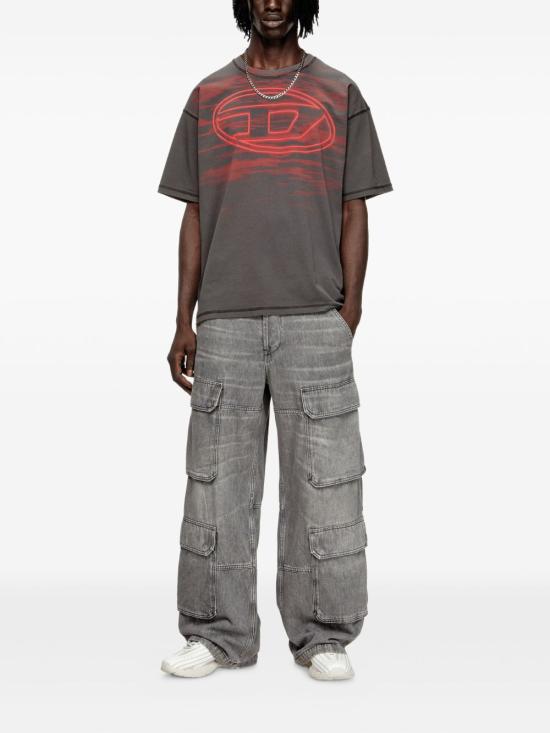 25FW 디젤 반팔 티셔츠 A18653 0AGCA9AW - DIESEL