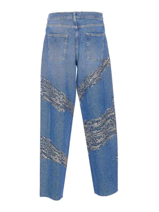 25FW 리우조 스트레이트 팬츠 CF5137D502678948 Blue - LIU JO