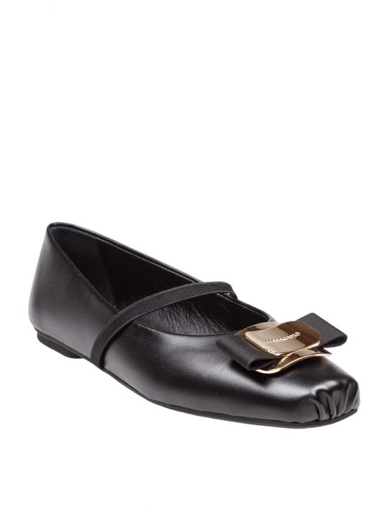 26SS 살바토레 페라가모 바라 보우 발레 플랫 01H345768868 Black - SALVATORE FERRAGAMO