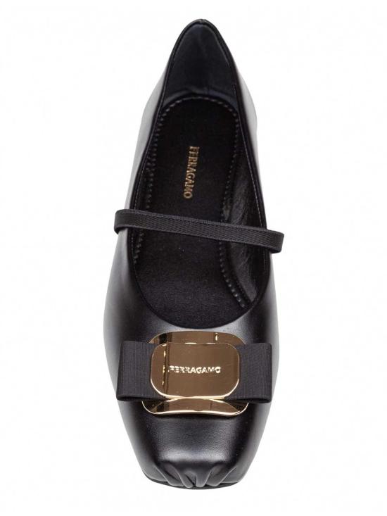 26SS 살바토레 페라가모 바라 보우 발레 플랫 01H345768868 Black - SALVATORE FERRAGAMO