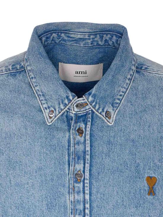  아미 셔츠 USH786DE0056480 Blue - AMI