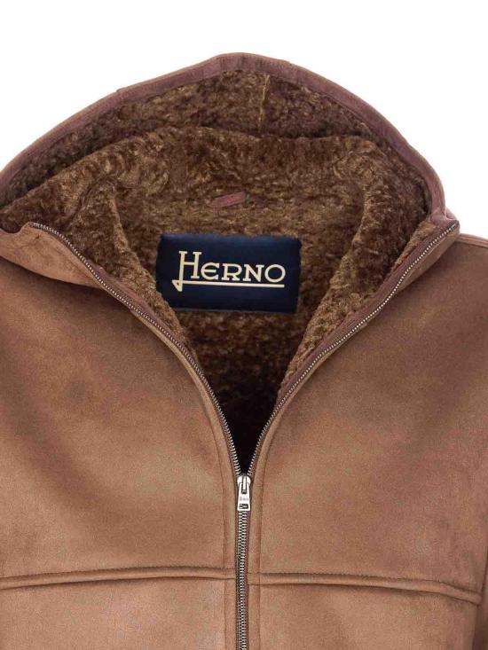  에르노 후드 집업 자켓 GI000529U127548010 Brown - HERNO