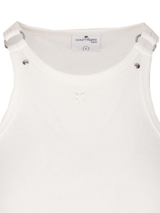 25FW 쿠레쥬 민소매 티셔츠 325JDE142JS01940001 White - COURREGES