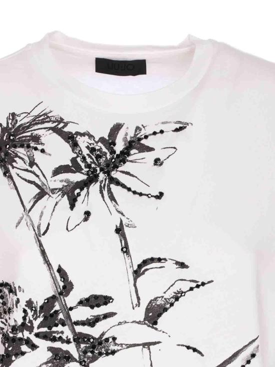 25FW 리우조 반팔 티셔츠 CF5382J6308W9992 White - LIU JO