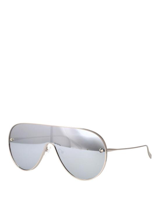 25FW 알렉산더 맥퀸 선글라스 AM0481S004 Silver - ALEXANDER MCQUEEN