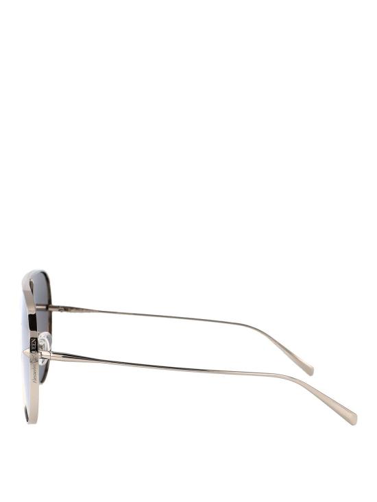 25FW 알렉산더 맥퀸 선글라스 AM0481S004 Silver - ALEXANDER MCQUEEN