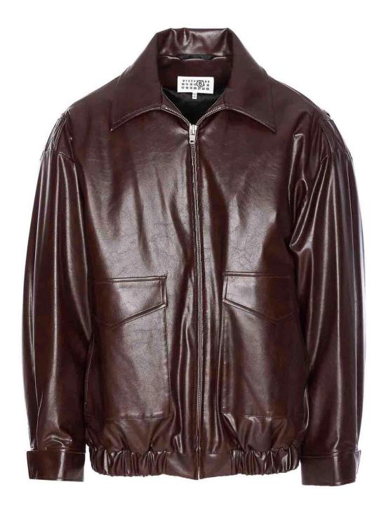  MM6 메종마르지엘라 인조 가죽 재킷 SH0AM0065M35465144 Red