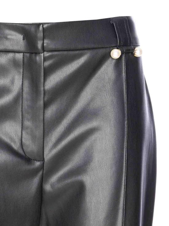  리우조 가죽 팬츠 CF5016E062422222 Black - LIU JO