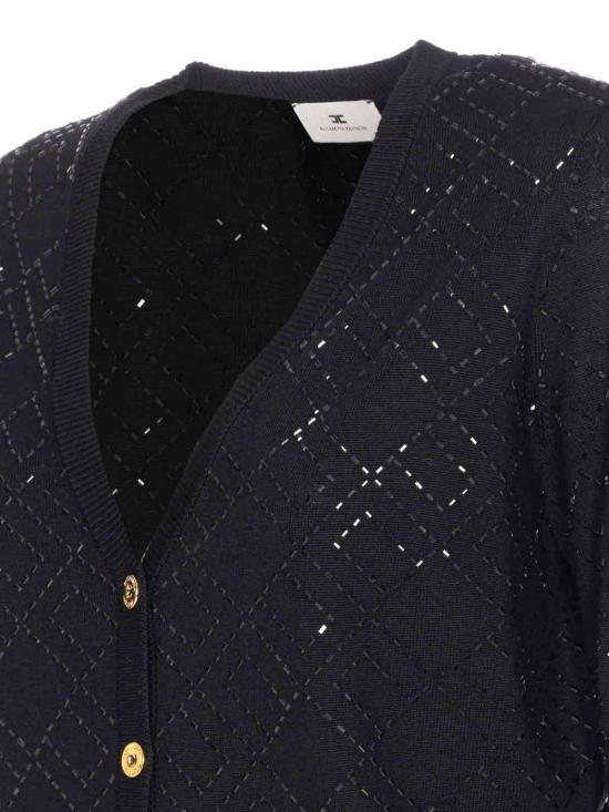 25FW 엘리자베타프랜치 가디건 MK26B56E2188 Black - ELISABETTA FRANCHI