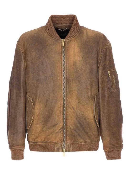 25FW 골든구스 가죽 자켓 GUP02489P00216855260 Brown