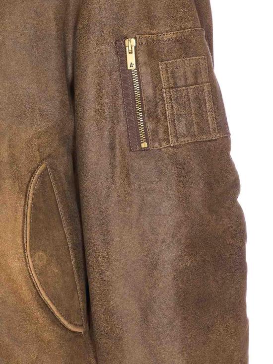 25FW 골든구스 가죽 자켓 GUP02489P00216855260 Brown - GOLDEN GOOSE