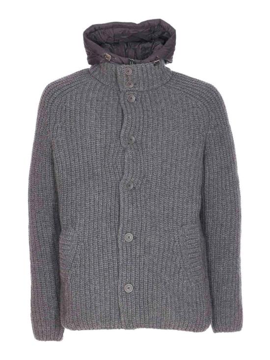  에르노 콘 스티치 울 가디건 MC000150U700169460 Grey