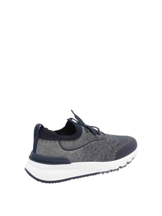  브루넬로 쿠치넬리 히트 본디드 디테일 테크노 코튼 니트 러너 스니커즈 MZUEHRO342CDY87 Black - BRUNELLO CUCINELLI