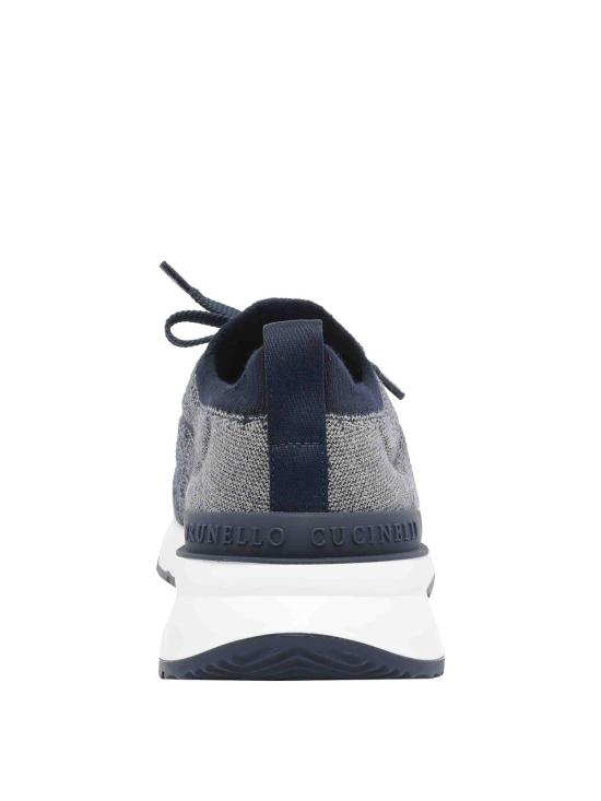  브루넬로 쿠치넬리 히트 본디드 디테일 테크노 코튼 니트 러너 스니커즈 MZUEHRO342CDY87 Black - BRUNELLO CUCINELLI