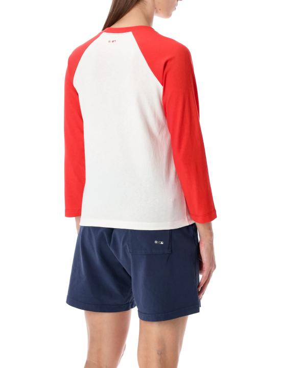 25FW 스포티앤리치 반팔 티셔츠 TO046623631WH35 3926 WHITE RED - SPORTY & RICH