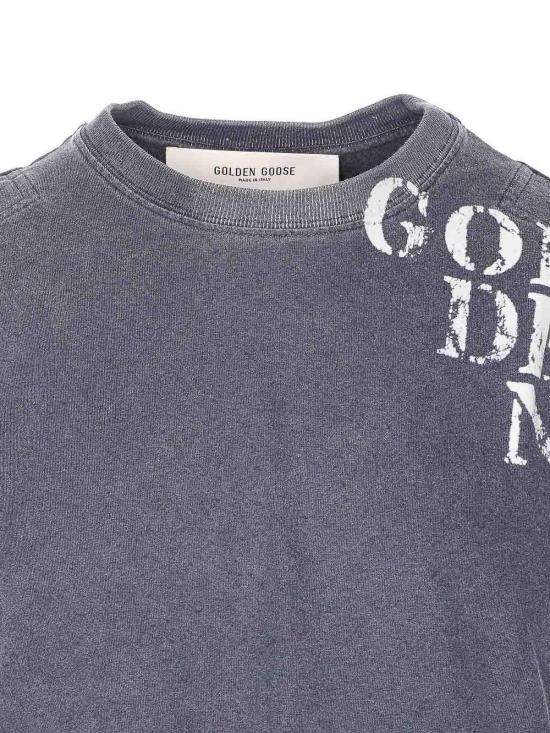 25FW 골든구스 반팔 티셔츠 GMP01220P00213650100 Blue - GOLDEN GOOSE