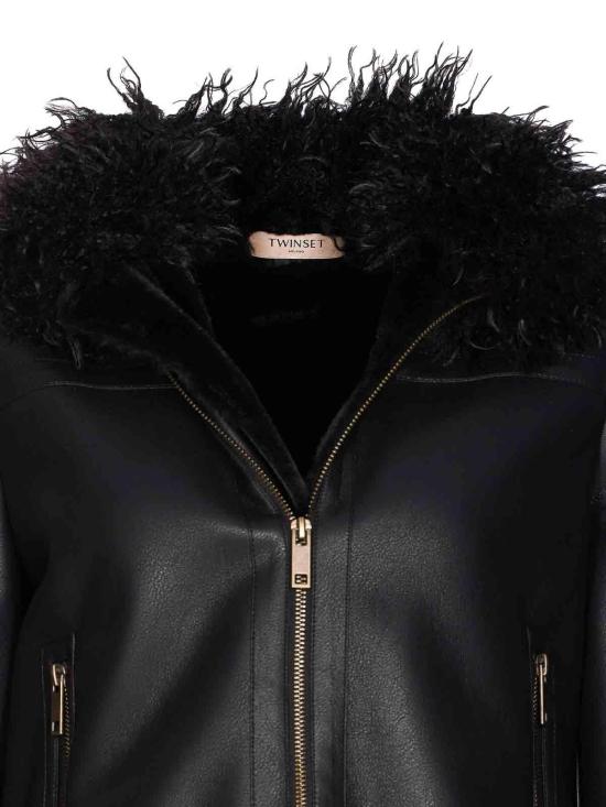  트윈셋 무스탕 252TP241000006 Black - TWINSET