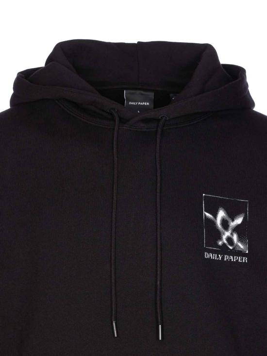 25FW 데일리 페이퍼 후드 티셔츠 2521098BLACK Black - DAILY PAPER