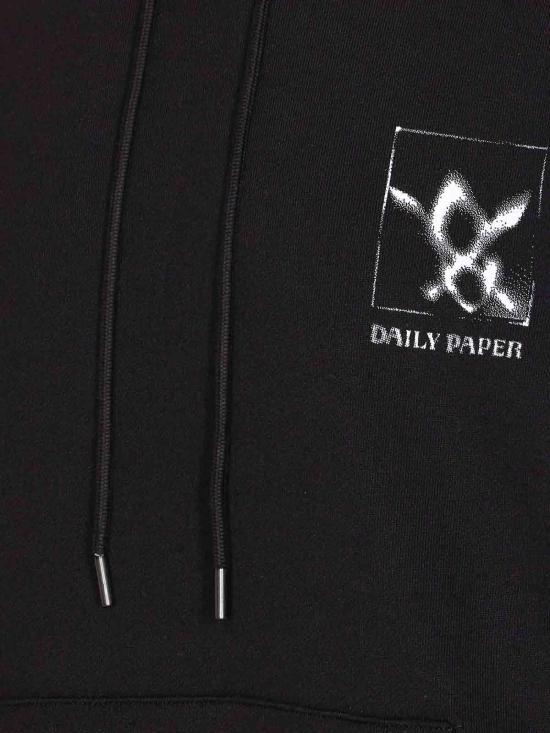 25FW 데일리 페이퍼 후드 티셔츠 2521098BLACK Black - DAILY PAPER