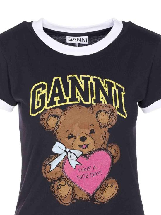 25FW 가니 반팔 티셔츠 T4335252 Grey - GANNI