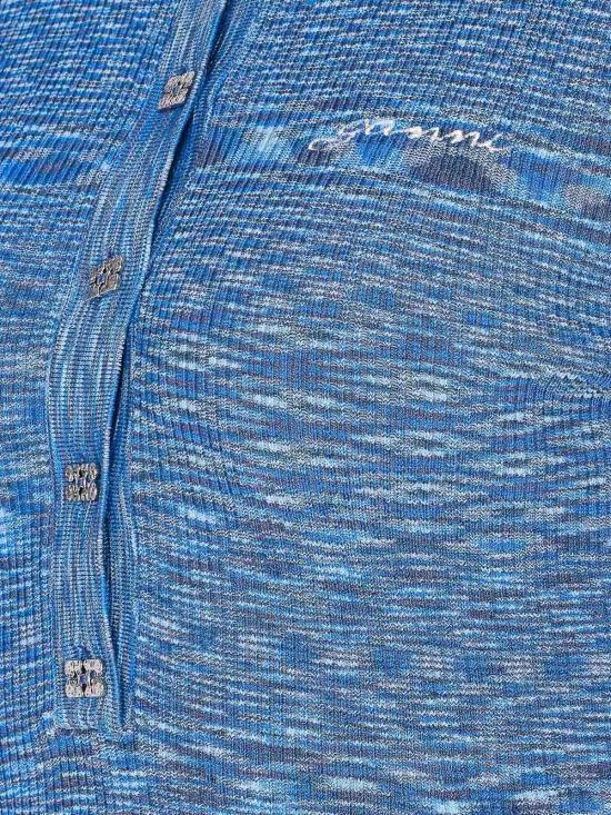  가니 폴로 티셔츠 K2564745 Blue - GANNI